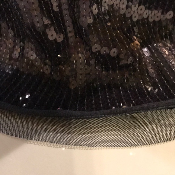 J. CREW NAVY BLUE SEQUIN TANK WITH LACE BOTTOM XS - Picture 5 of 8